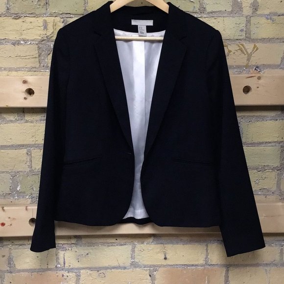 H&M Navy Blue No Button Blazer - Picture 2 of 2